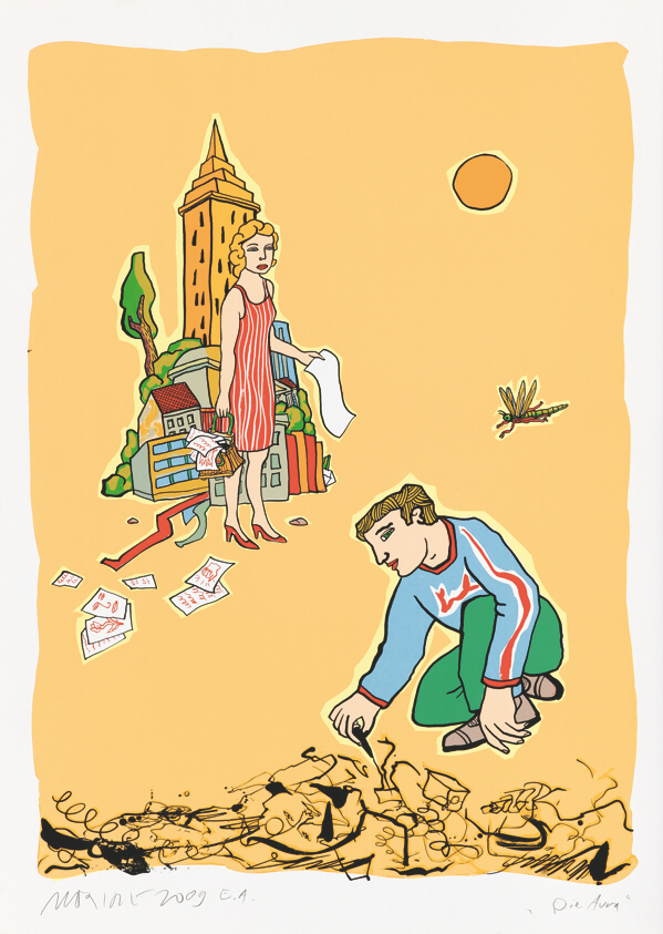 Moritz Götze,
Die Aura,
2013,
Farbgrafik,
70 cm x 50 cm
