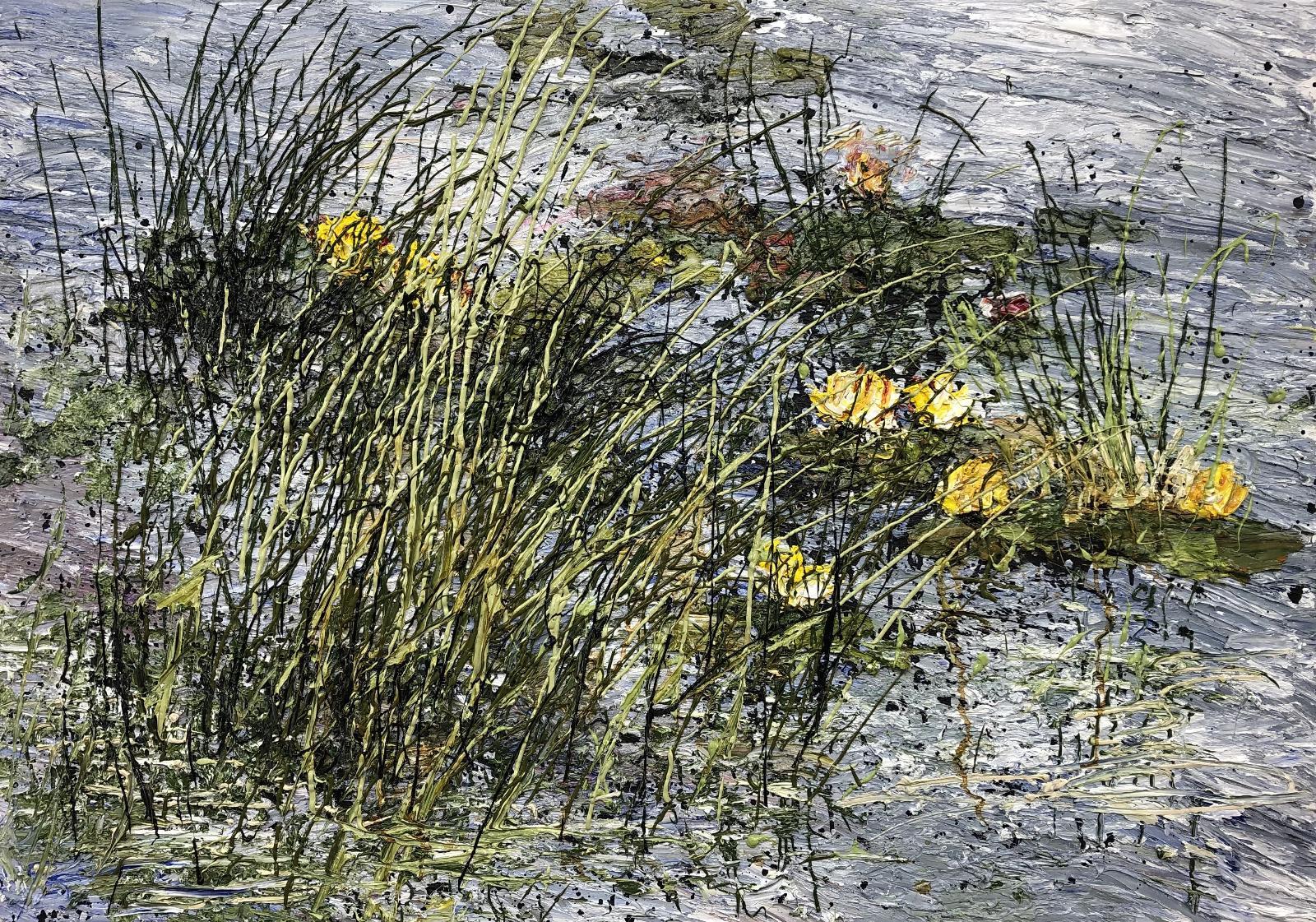 Helmut Helmes, Polder, 2021, Öl auf Leinwand, 100 cm x 140 cm, Preis auf Anfrage, Galerie Cyprian Brenner, LONGSTREET ART SHOP