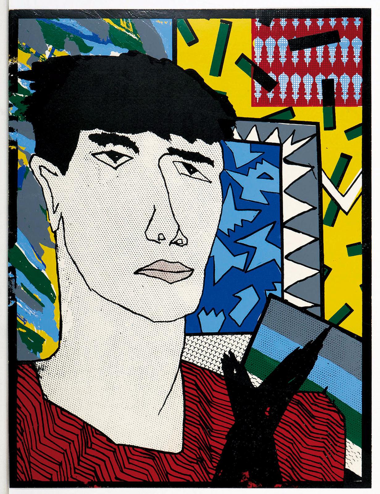 Moritz Götze,
Junger Mann, 
1986, 
Serigafie