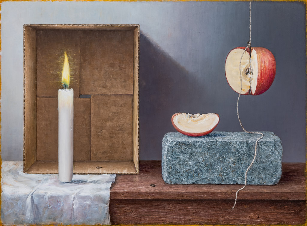 Mirko Schallenberg, Bedingung, 2023, Stillleben, 125 cm x 170 cm, Öl auf Leinwand, Galerie Cyprian Brenner, LONGSTREET ART SHOP