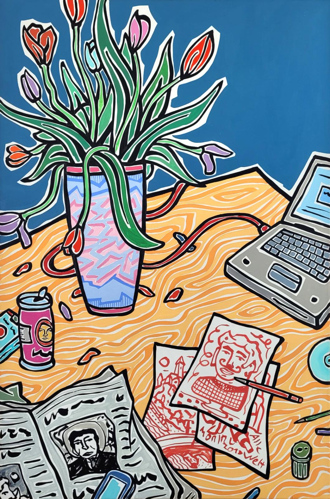 Moritz Götze, Pop Art, Alle Welt, 2010, Öl auf Leinwand, 120 cm x 80 cm, SüdWestGalerie, LONGSTREET ART SHOP