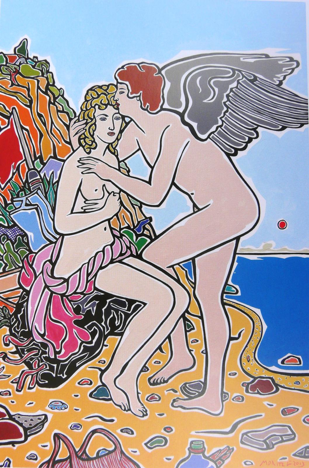 Moritz Götze, Pop Art, Amor und Psyche, 2013, Öl auf Leinwand, 120 cm x 80 cm, SüdWestGalerie, LONGSTREET ART SHOP