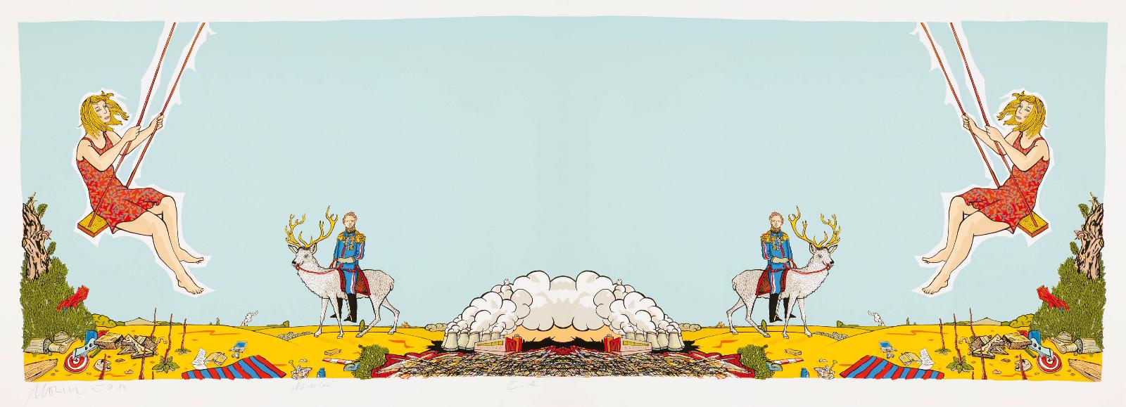 Moritz Götze,
Pückler 
2014,
Serigrafie,
je 70 cm x 100 cm,
Auflage 20