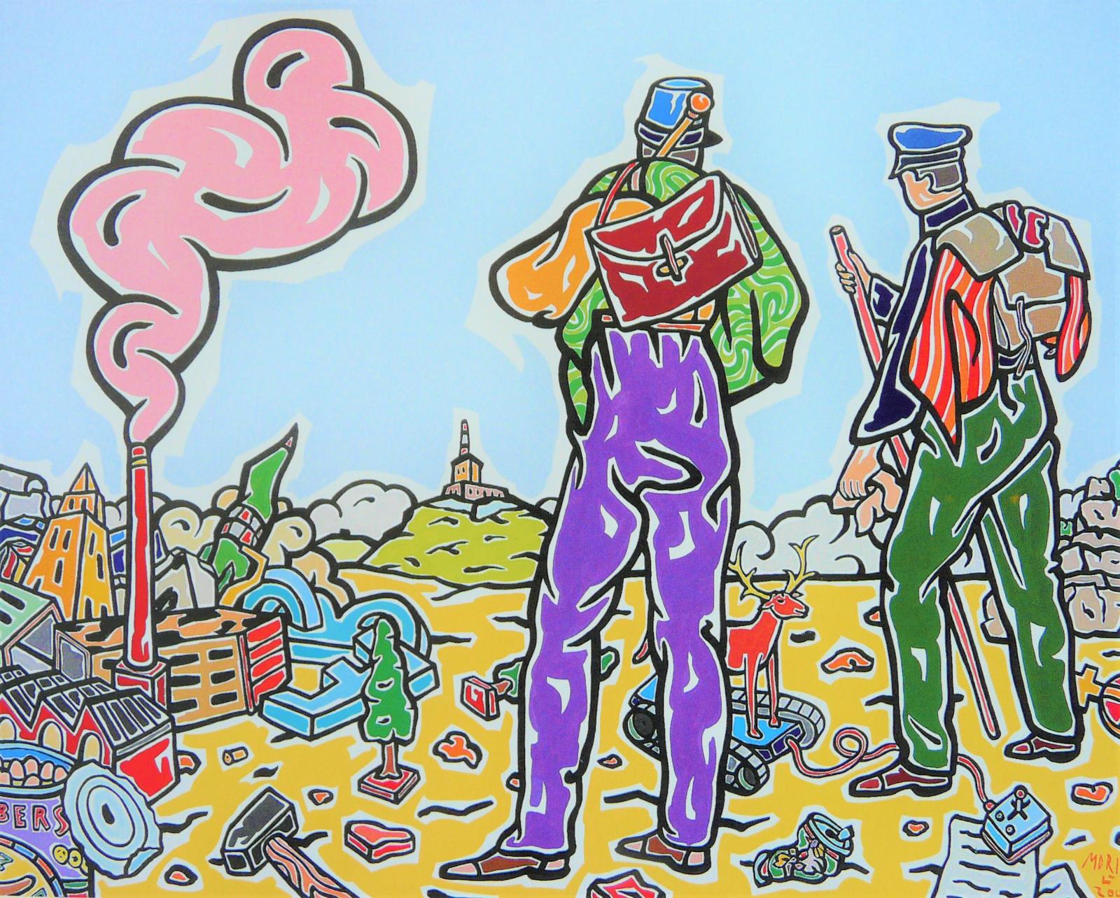 Moritz Götze, Unterwegs mit CDF, 2005, Öl auf Leinwand, 160 cm x 200 cm, SüdWestGalerie, LONGSTREET ART SHOP