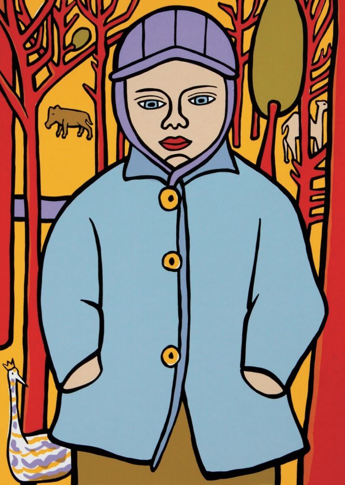 Moritz Götze,
Peter im roten Wald,
(nach Hakenbeck),
Farbgrafik,
A3