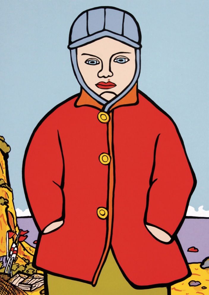 Moritz Götze,
Peter am Strand,
(nach Hakenbeck),
Farbgrafik,
A3