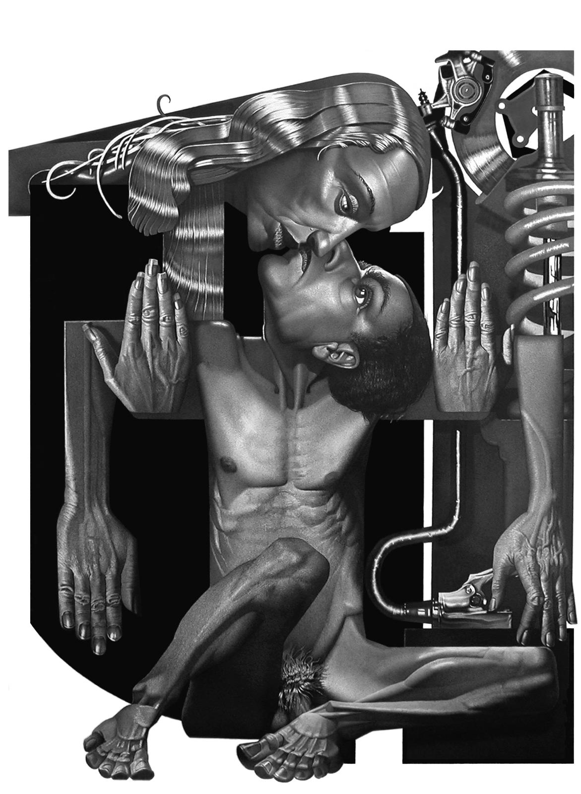 Peter König, Abschied und Trauer, 2006, Bleistift auf Papier, 200 cm x 160 cm, SüdWestGalerie, LONGSTREET ART SHOP