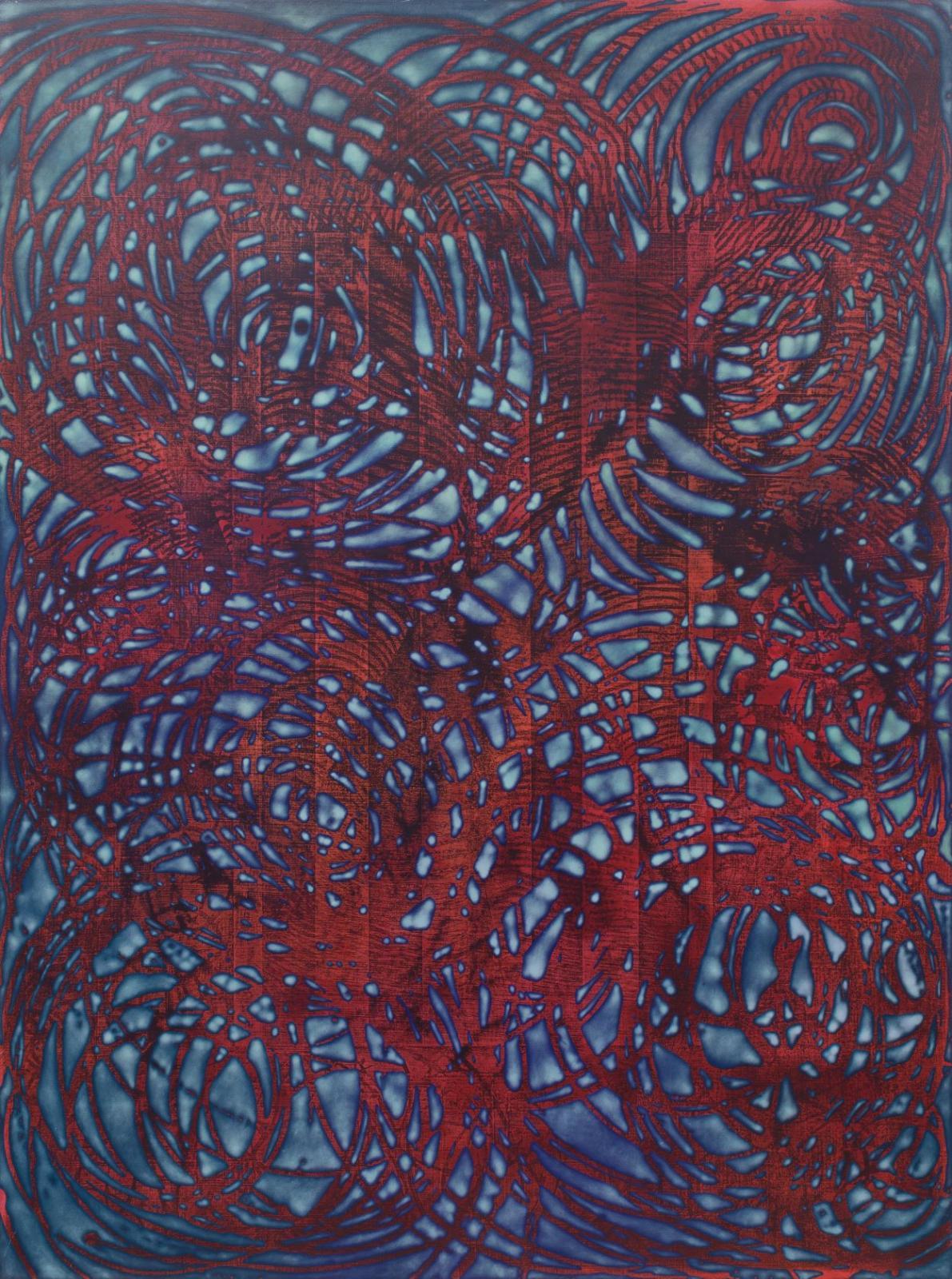 Philipp Zörndlein, Hergerissen, 2021, Öl, Lack, Tusche und Acryl auf Holz, Galerie Cyprian Brenner