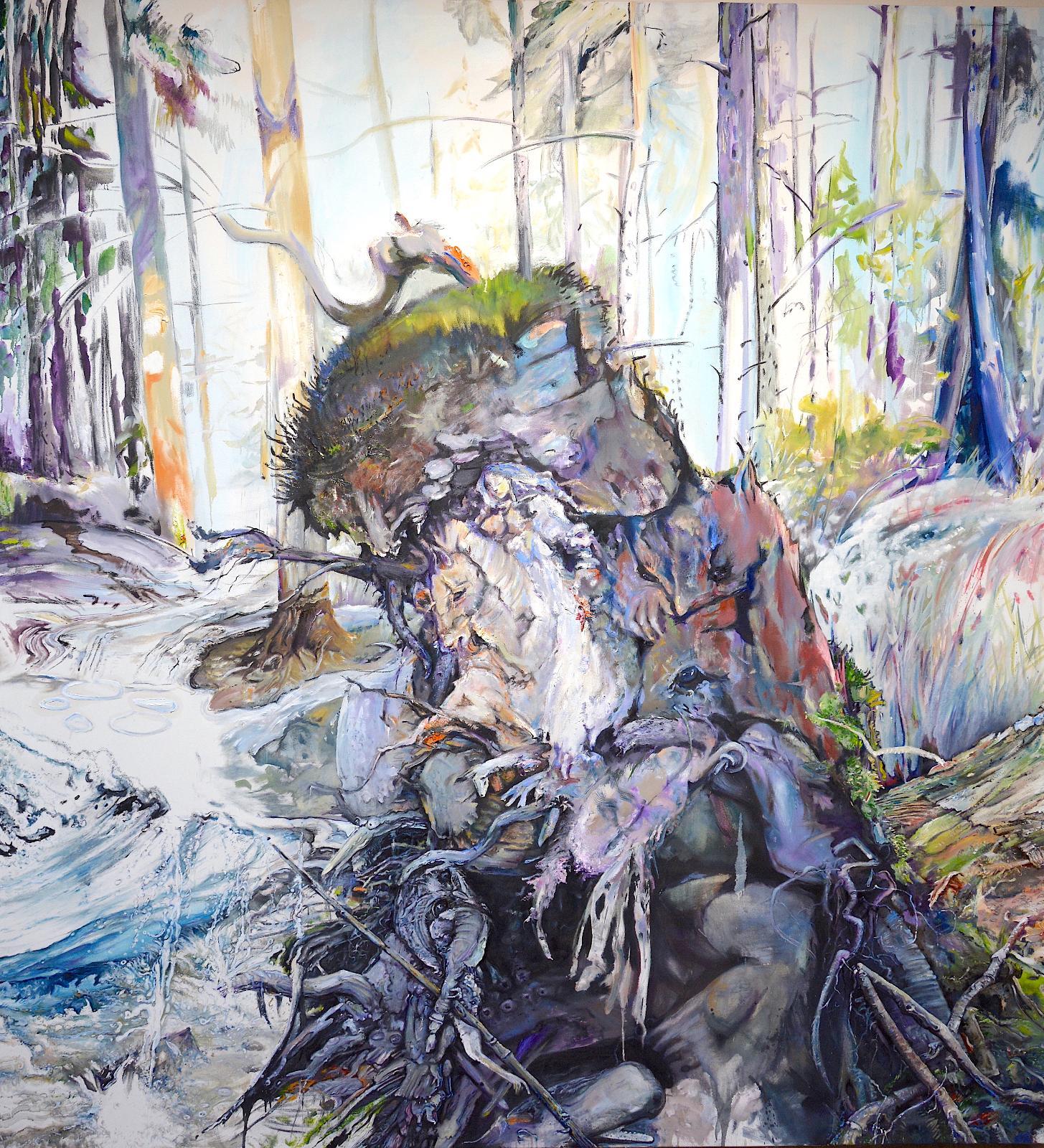 Saxana N. Schötschel, Nr. 10 ... die Tiere sagen, die Gletscher schmelzen, 2020, Öl auf Leinwand, 250 cm x 230 cm, Cyprian BrennerSaxana N. Schötschel, Nr. 10 ... die Tiere sagen, die Gletscher schmelzen, 2020, Öl auf Leinwand, 250 cm x 230 cm, Preis auf Anfrage, Galerie Cyprian Brenner