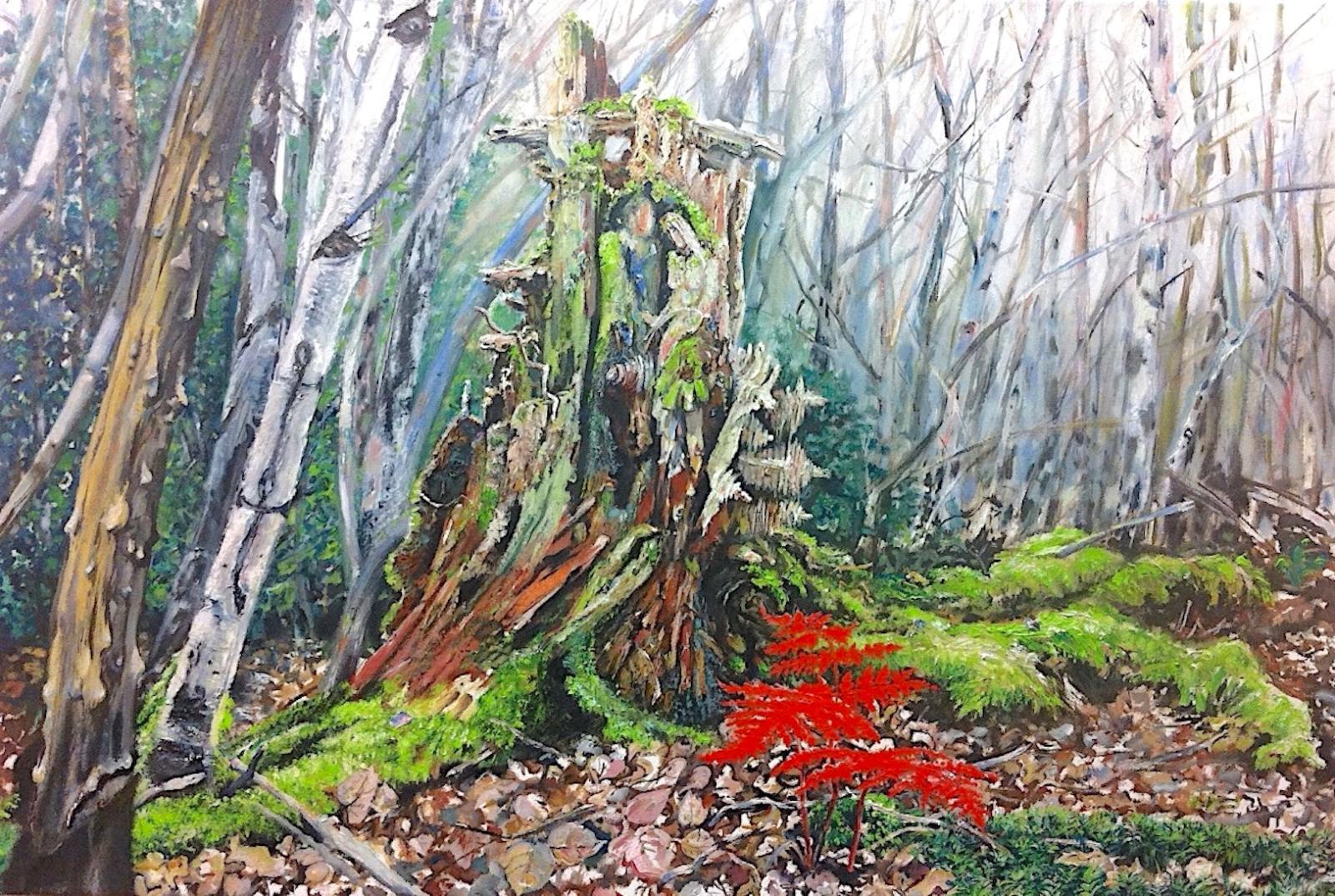 Saxana N. Schötschel, Nr. 5 Der rote Farn ..., 2017, Öl auf Leinwand, 60 cm x 90 cm, Preis auf Anfrage, Galerie Cyprian BrennerSaxana N. Schötschel, Nr. 5 Der rote Farn ..., 2017, Öl auf Leinwand, 60 cm x 90 cm, Galerie Cyprian Brenner