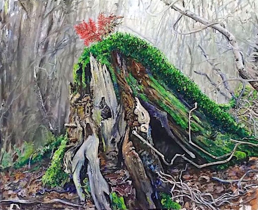 Saxana N. Schötschel, Nr. 6 Der rote Farn ..., 2016, Öl auf Leinwand, 50 cm x 60 cm, Galerie Cyprian BrennerSaxana N. Schötschel, Nr. 6 Der rote Farn ..., 2016, Öl auf Leinwand, 50 cm x 60 cm, Preis auf Anfrage, Galerie Cyprian Brenner