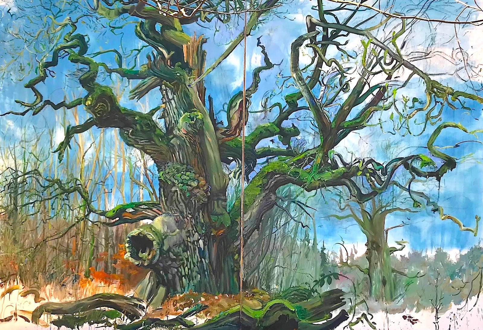 Saxana Schötschel, Nr. 1 Baumportrait, RHW ..., Margarete, Öl auf Leinwand, 250 x 360 cm, Galerie Cyprian Brenner, LONGSTREET ART SHOP