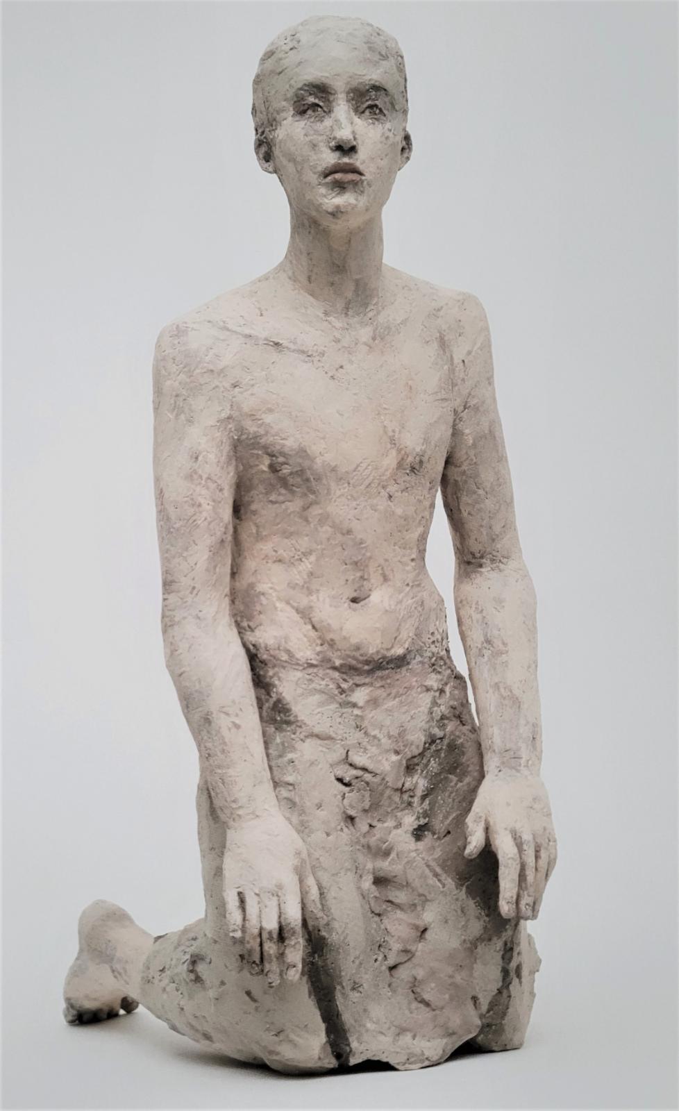 Silvia Siemes, Bleiben Warten, 2014, Terrakotta engobiert, Höhe 70 cm, SüdWestGalerie, LONGSTREET ART SHOP