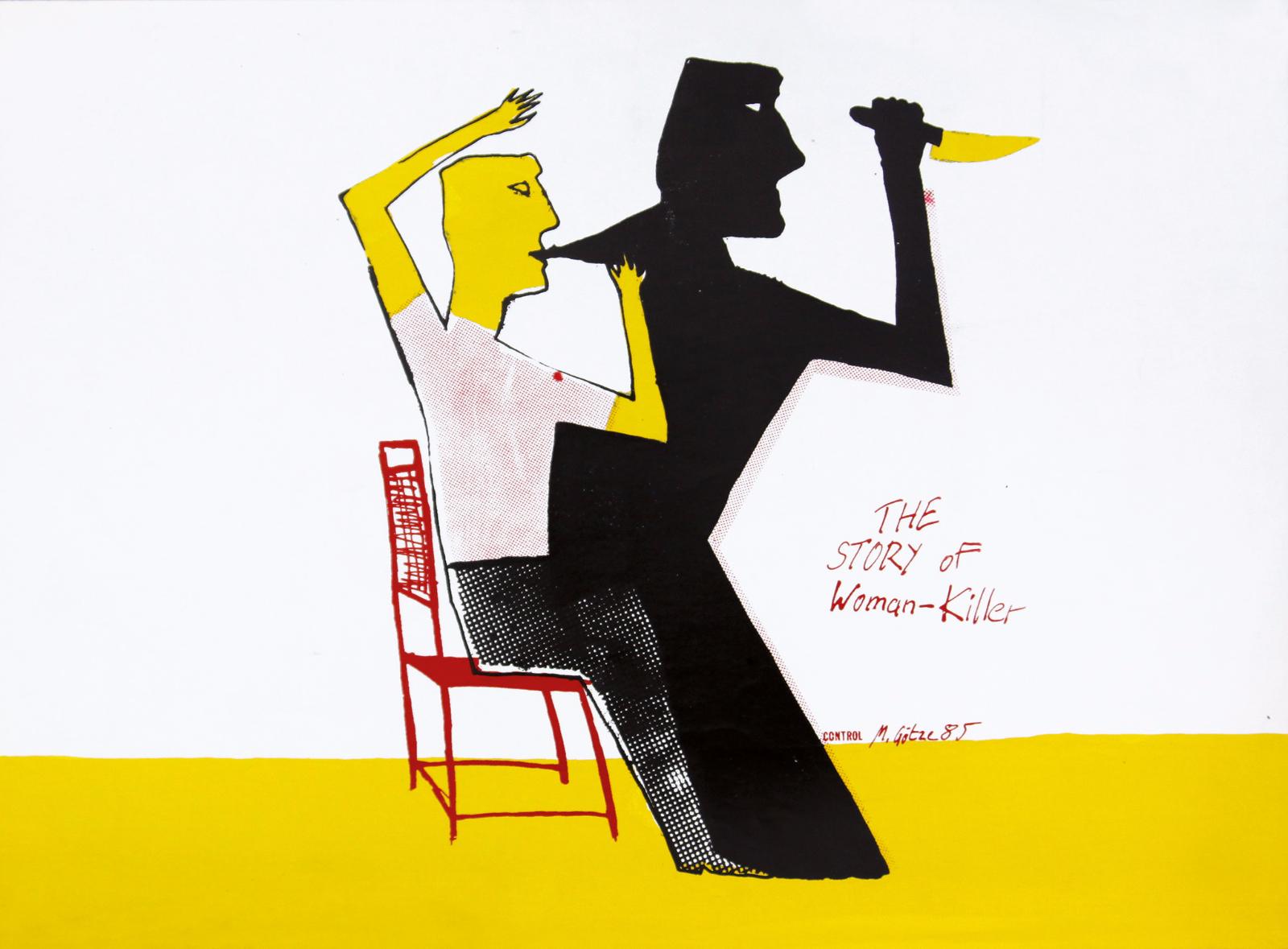 Moritz Götze,
The story of Woman-Killer, 
1986, 
Serigrafie
