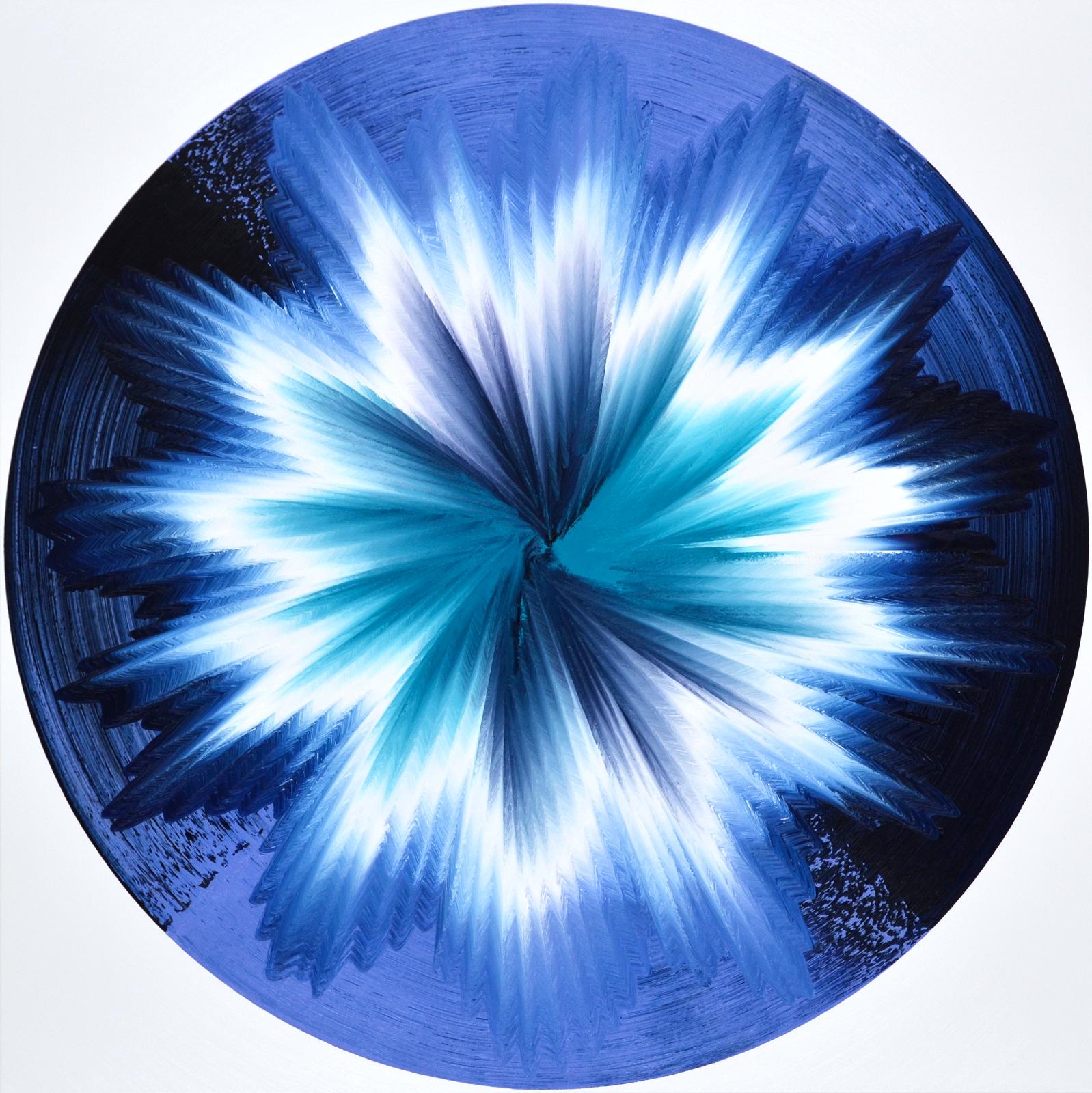 Vera Leutloff, Circular Oszillation Fjord, 2020, Öl auf Leinwand, 120 cm x 120 cm, Galerie Cyprian Brenner, LONGSTREET ART SHOP