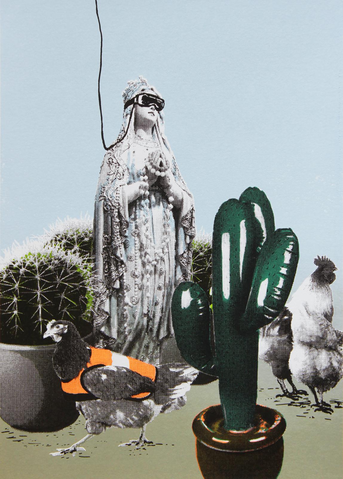 Karin Brosa, Virtual reality, 2018, Serigraphie, 42 cm x 30 cm, Auflage 13, 
Nur noch wenige Exemplare!