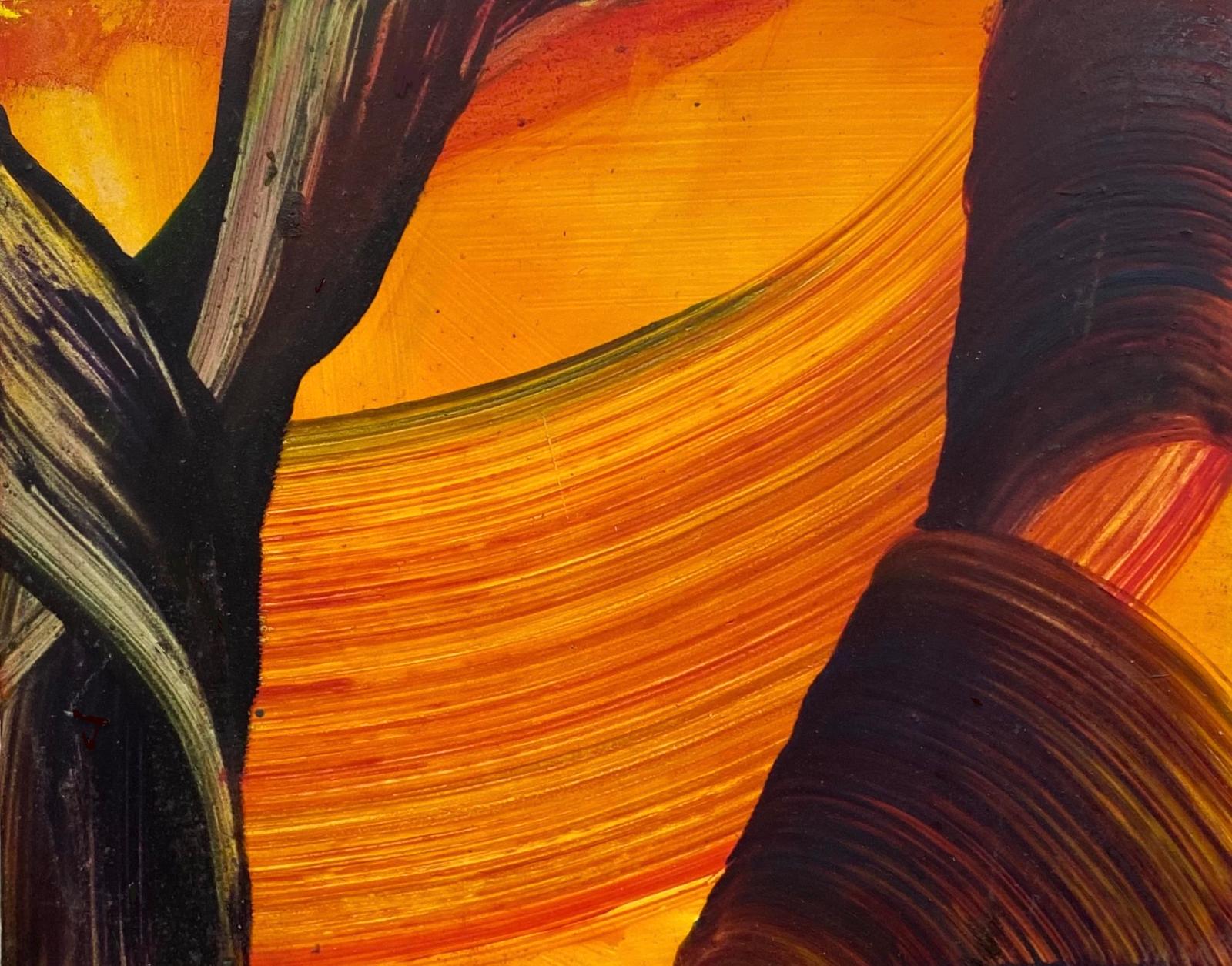 Isa Dahl, borst, hugs and flowers (28), 2022, Öl auf Holz, 24 x 30 cm