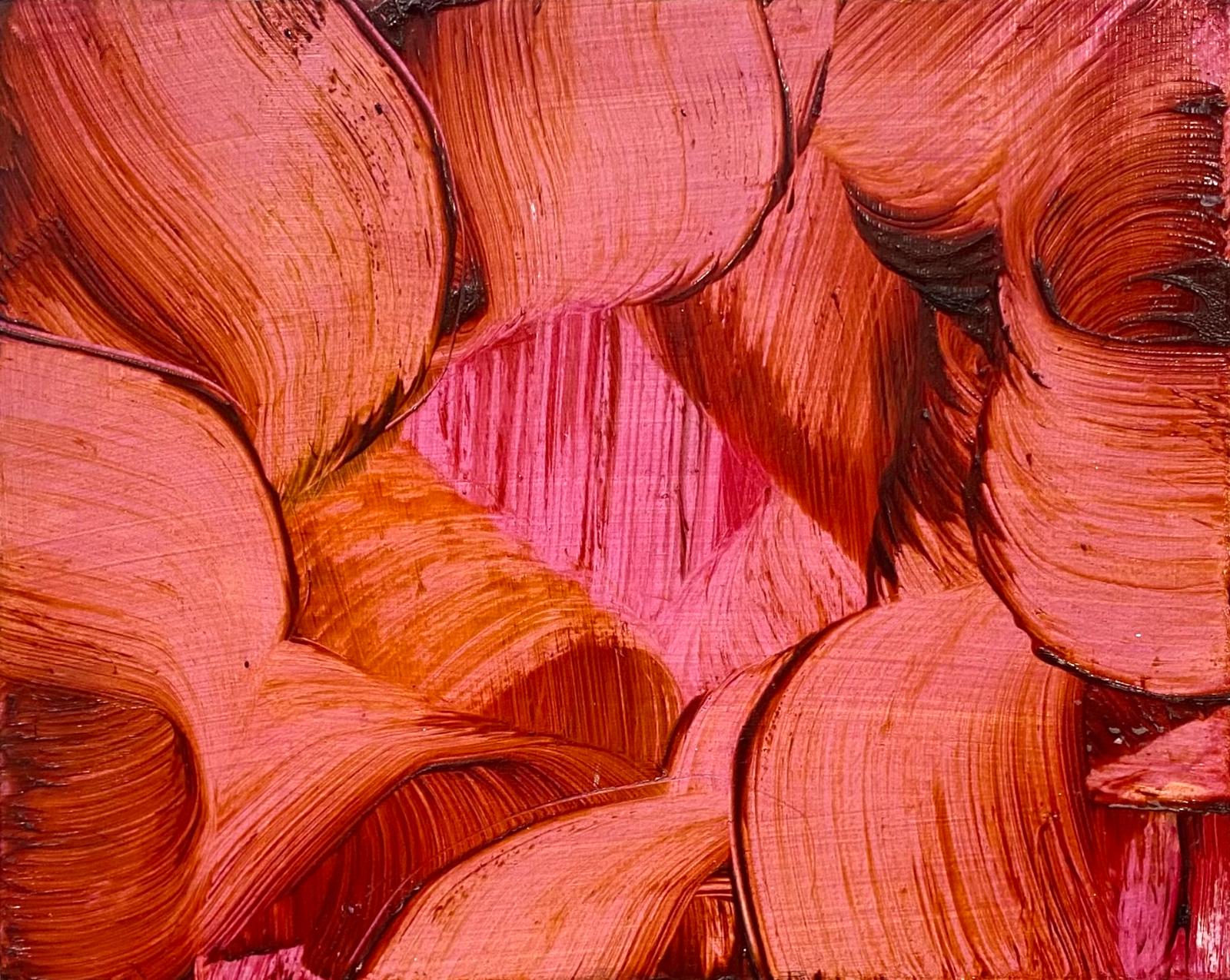 Isa Dahl, borst, hugs and flowers (32), 2022, Öl auf Holz, 24 x 30 cm