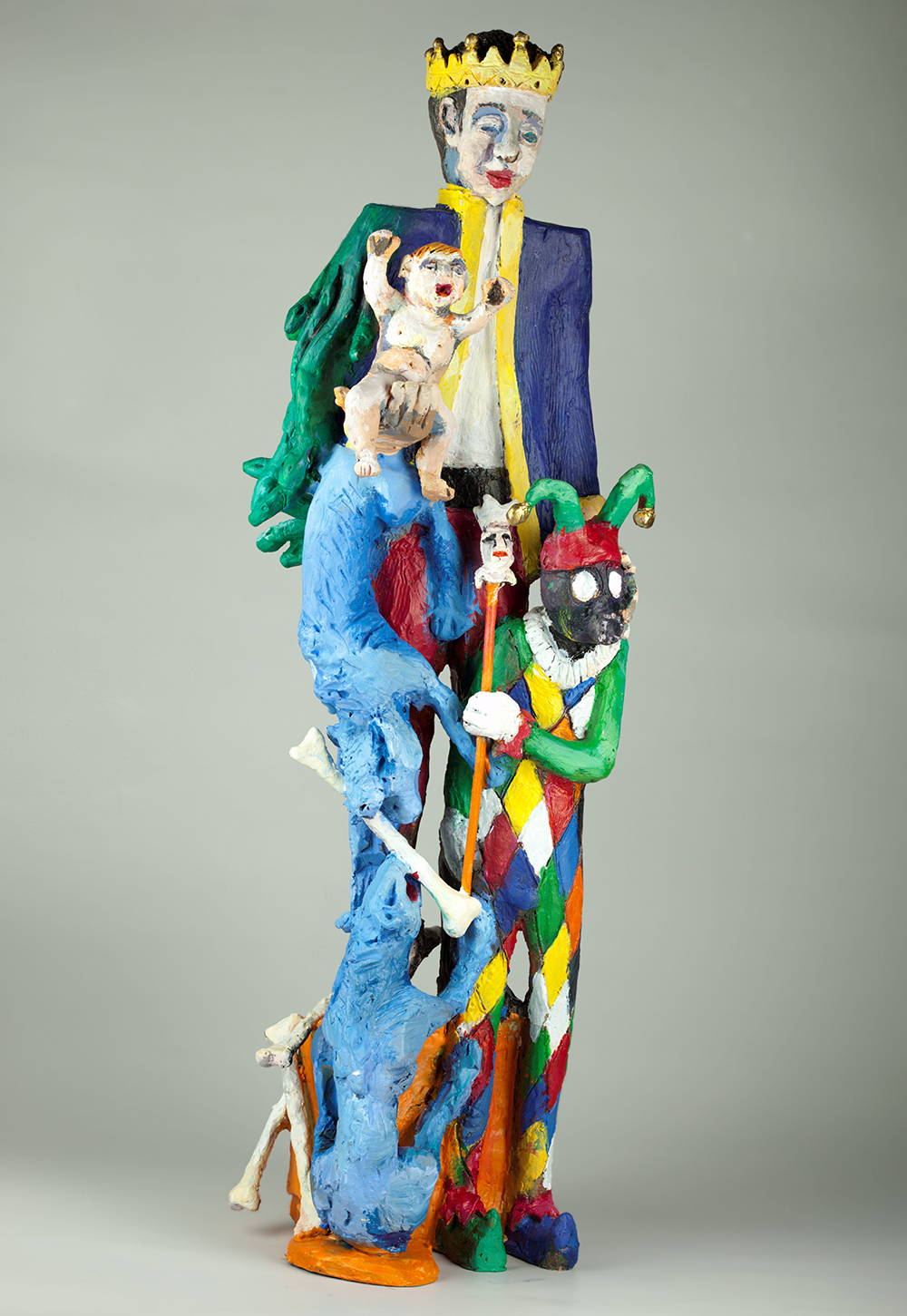 Terence Carr, 7 Mortal Sins - Neid, 2017, Bronze, handbemalt, 40 cm x 12 cm x 10 cm, Auflage 30
