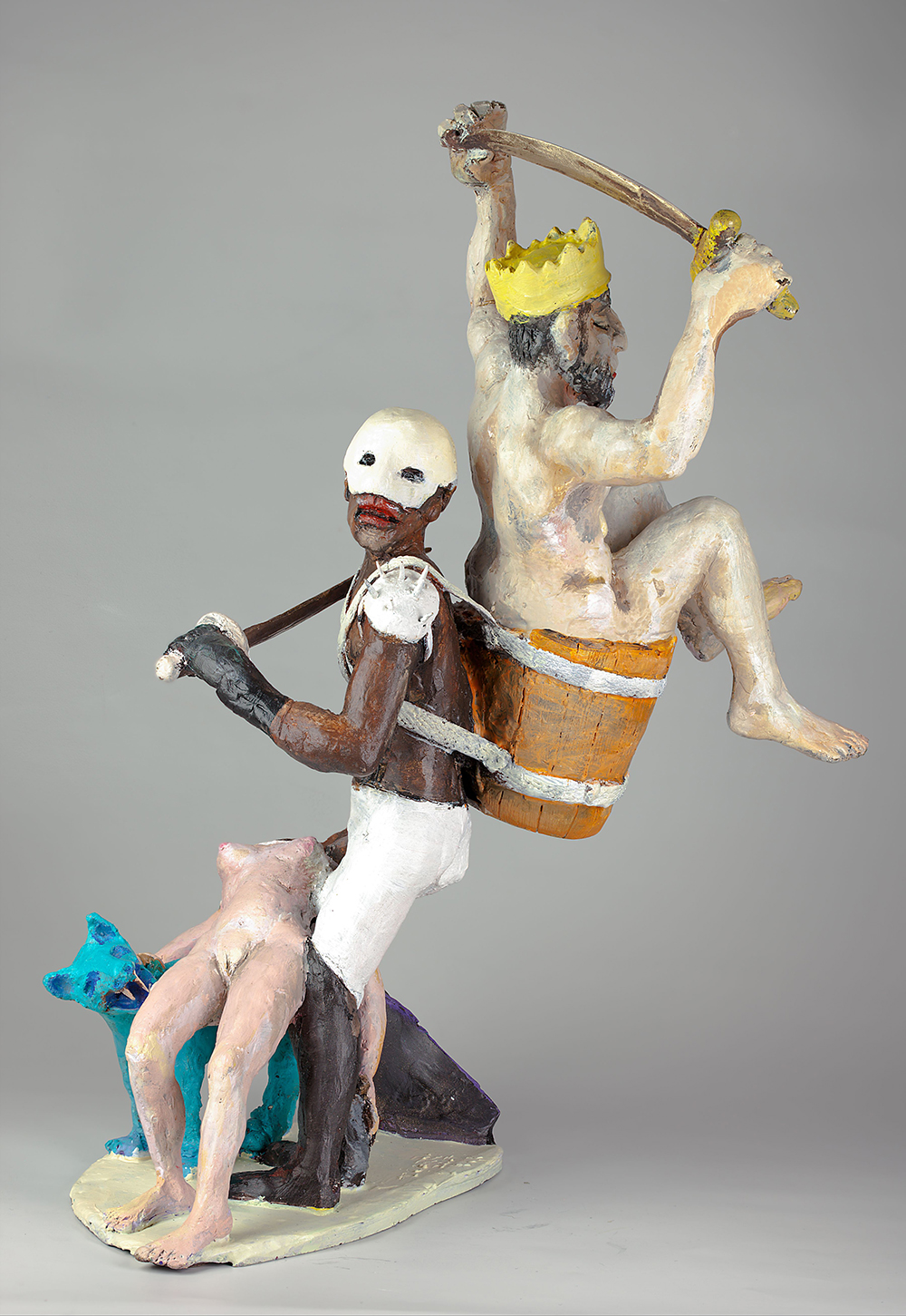 Terence Carr, 7 Mortal Sins - Zorn, 2017, Bronze, handbemalt, 36 cm x 25 cm x 18 cm, Auflage 30
