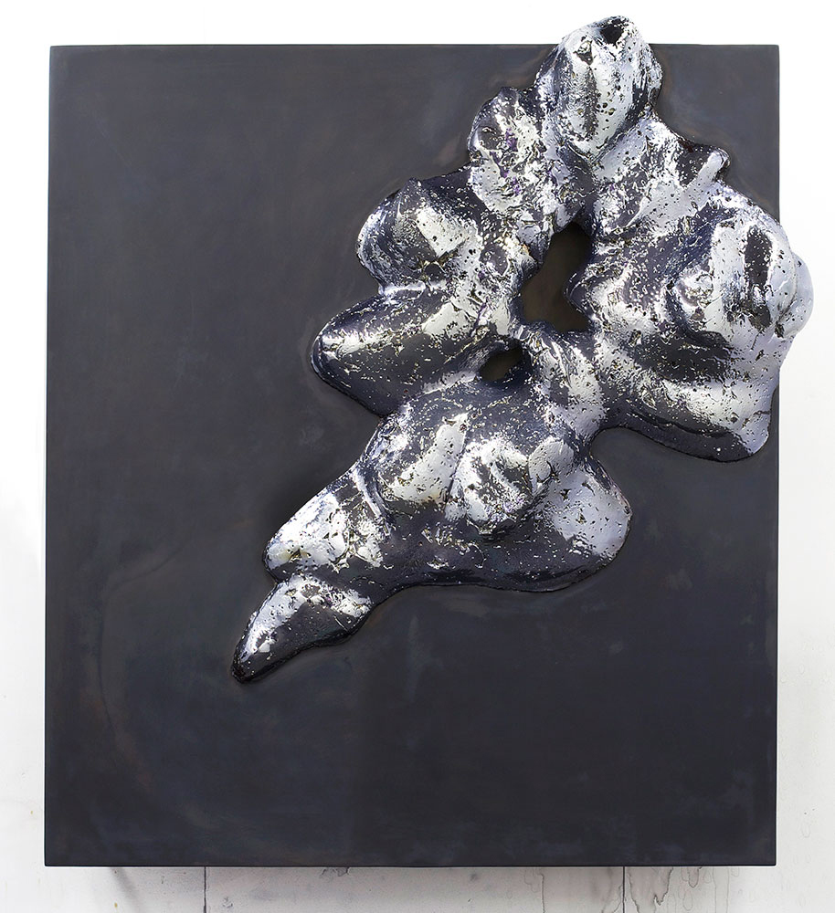 Ulrike Buhl, Ausblick, 2010/2012, Mixed Media/Kupfer-Echtmetallbeschichtung/patiniert/Echtversilberung/Effektlacke,174 x 159 x 25 cm, buu017kü