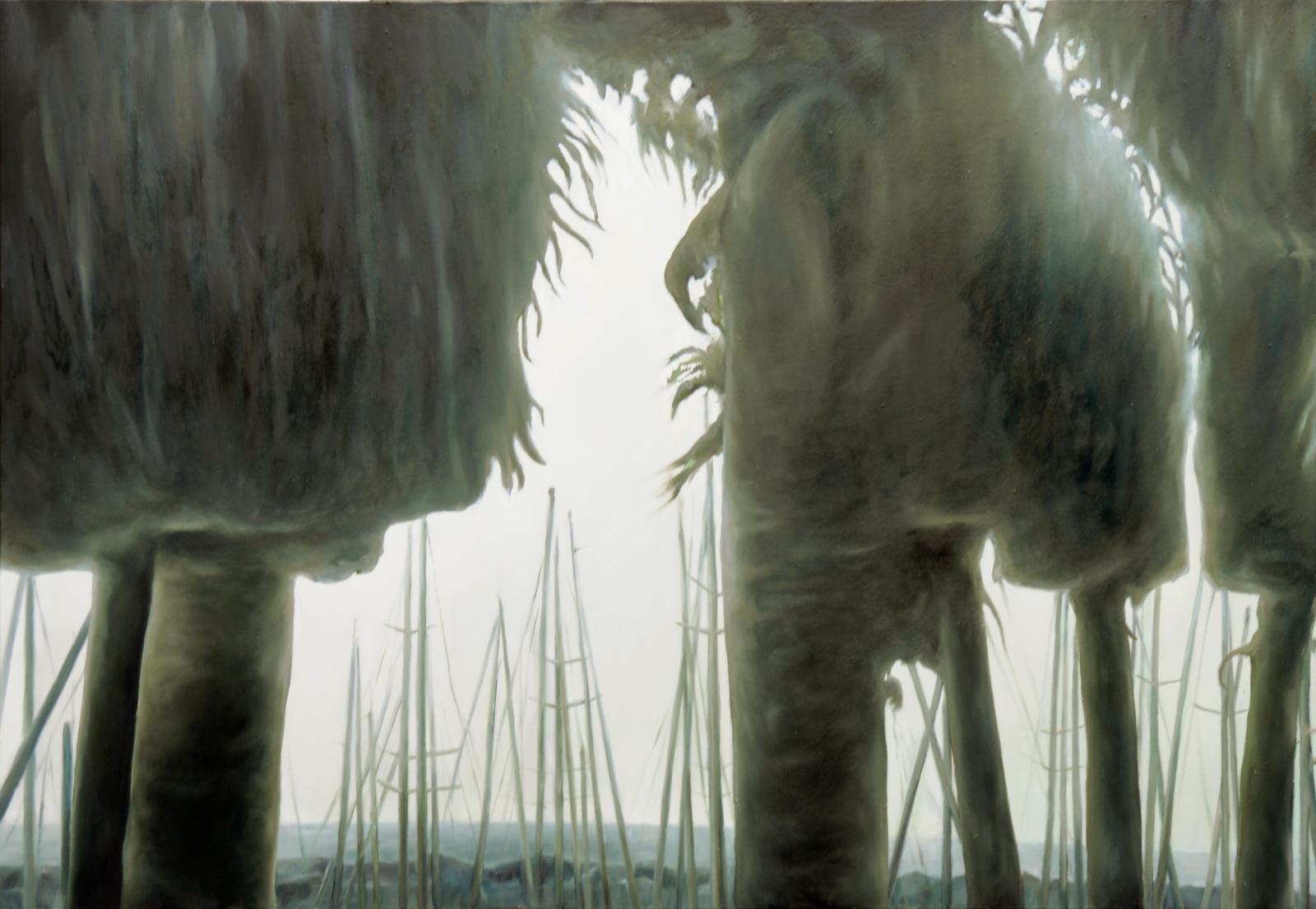 Franz Baumgartner, Hafen Tel Aviv, 9.2013, Öl auf Leinwand, 120 cm x 175 cm, Galerie Cyprian Brenner, LONGSTREET ART SHOP