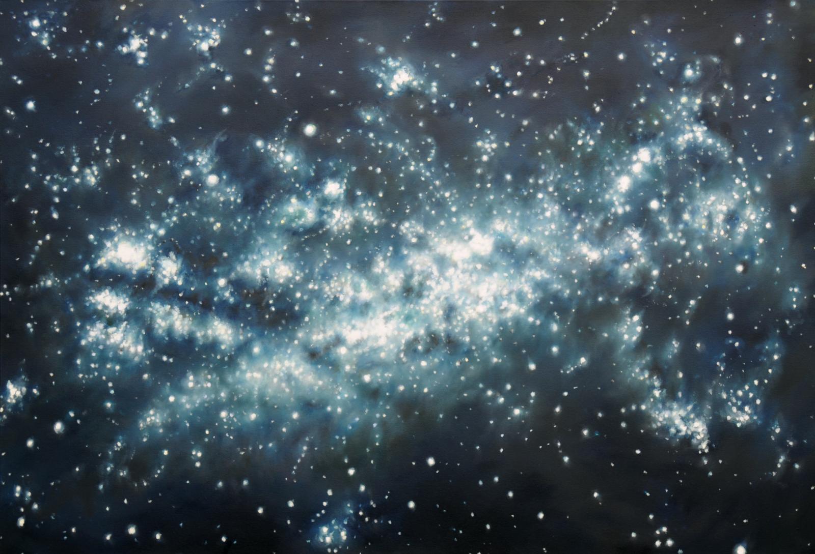 Franz Baumgartner, Konstellation, 8.2019, Öl auf Leinwand, 120 cm x 175 cm, Galerie Cyprian Brenner, LONGSTREET ART SHOP