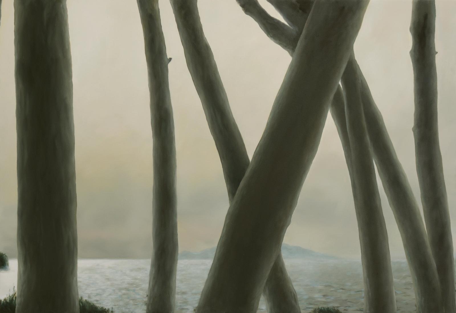 Franz Baumgartner, codice a barre, 2023, Öl auf Leinwand, 120 cm x 175 cm, Galerie Cyprian Brenner, LONGSTREET ART SHOP