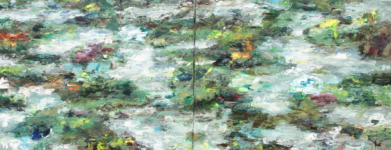 Rudi Weiss, Teich I, 12-13-2016, Öl auf Leinwand, 2x 80 cm x 100 cm, wer017ko