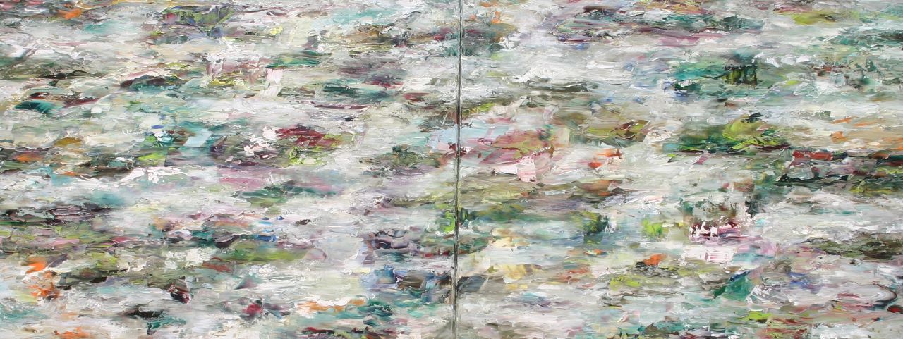 Rudi Weiss, Teich II, 15-16-2016, Öl auf Leinwand, 2x 80 cm x 100 cm, wer014ko