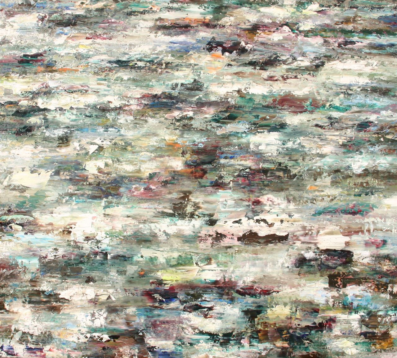 Rudi Weiss, Fluss, 26-2015, Öl auf Leinwand, 130 cm x 145 cm, wer021ko
