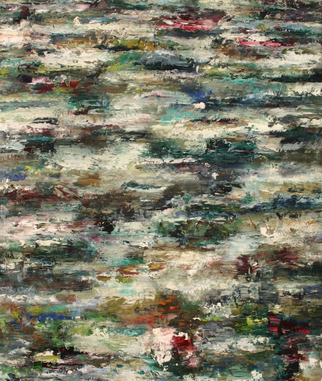 Rudi Weiss, Fluss, 4-2016, Öl auf Leinwand, 145 cm x 120 cm, wer020ko