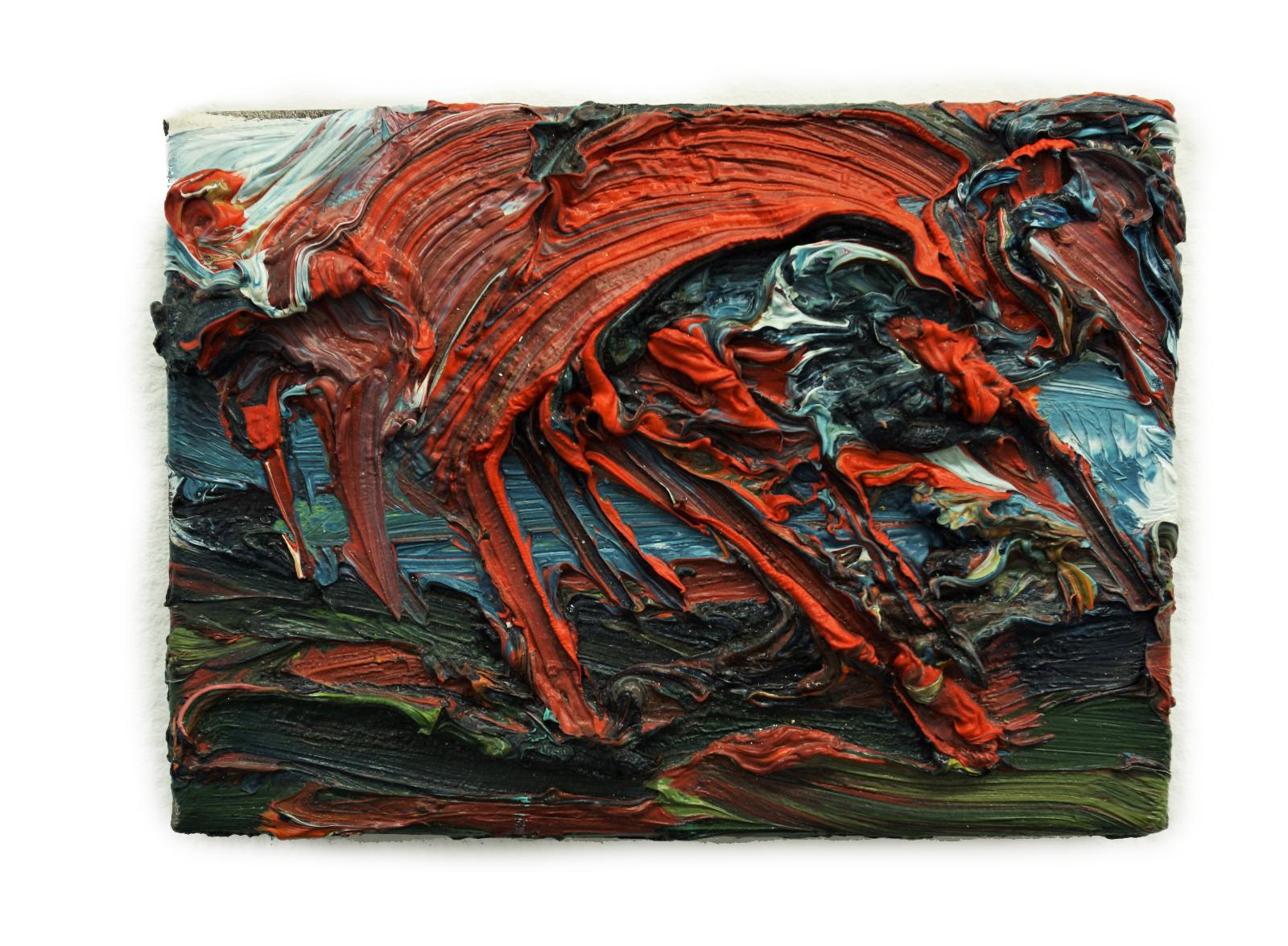 Harry Meyer, Land...Energie, 2005, Öl auf Leinwand, 13 x 18cm, meh013ko