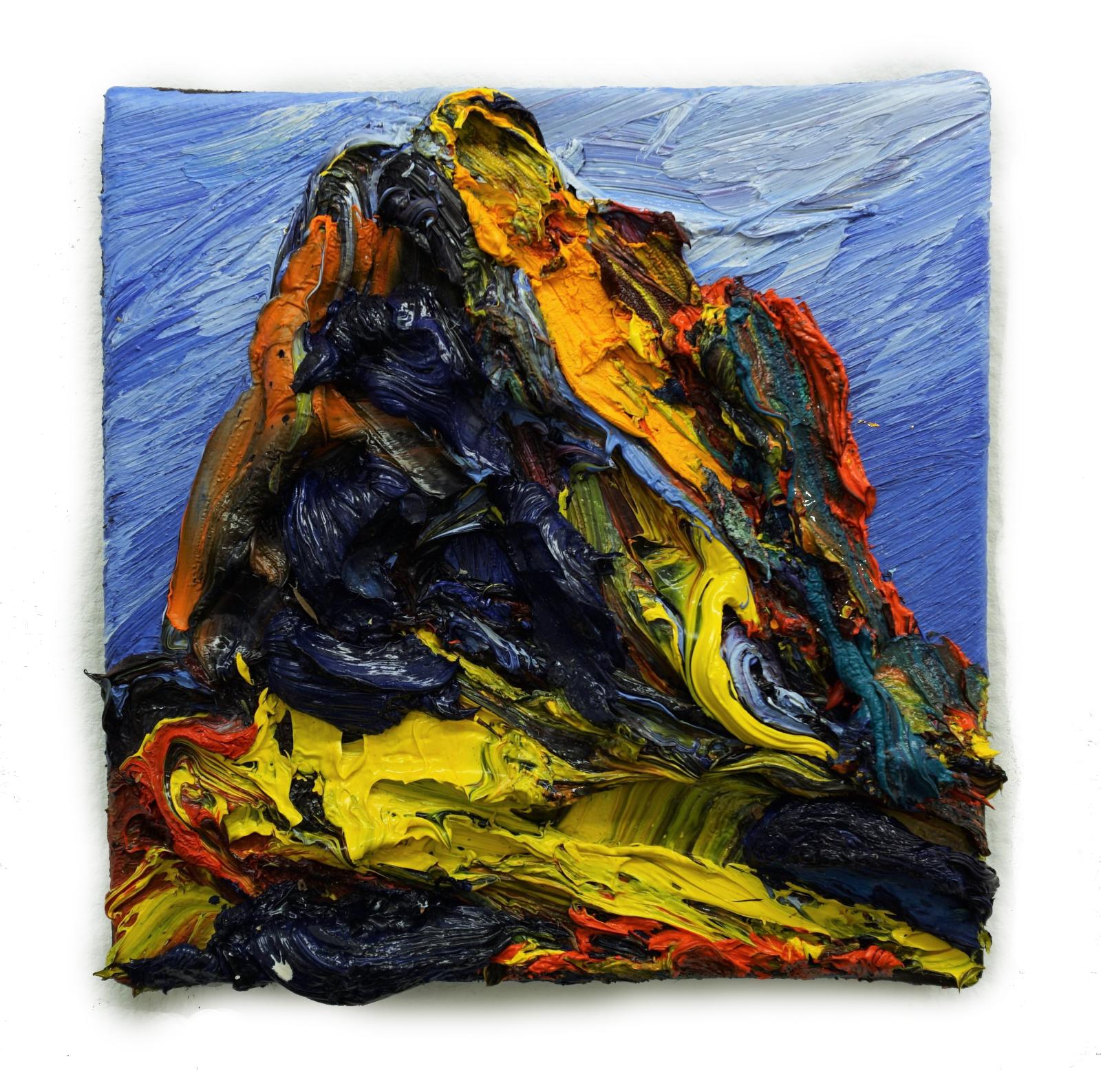 Harry Meyer, Gipfel, 2020, Öl auf Leinwand, 20 x 20 cm,meh009ko