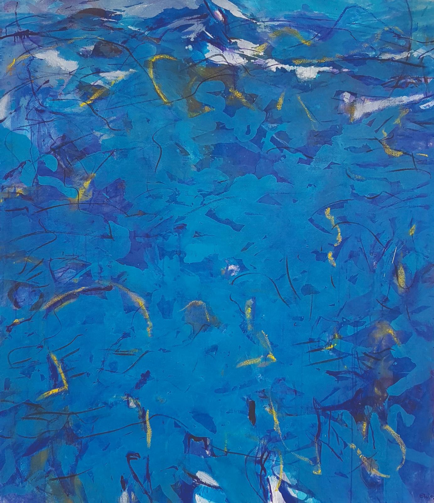 Elke Wree, Seestück III, 1993, Acryl auf Leinwand, 150 x 130 cm