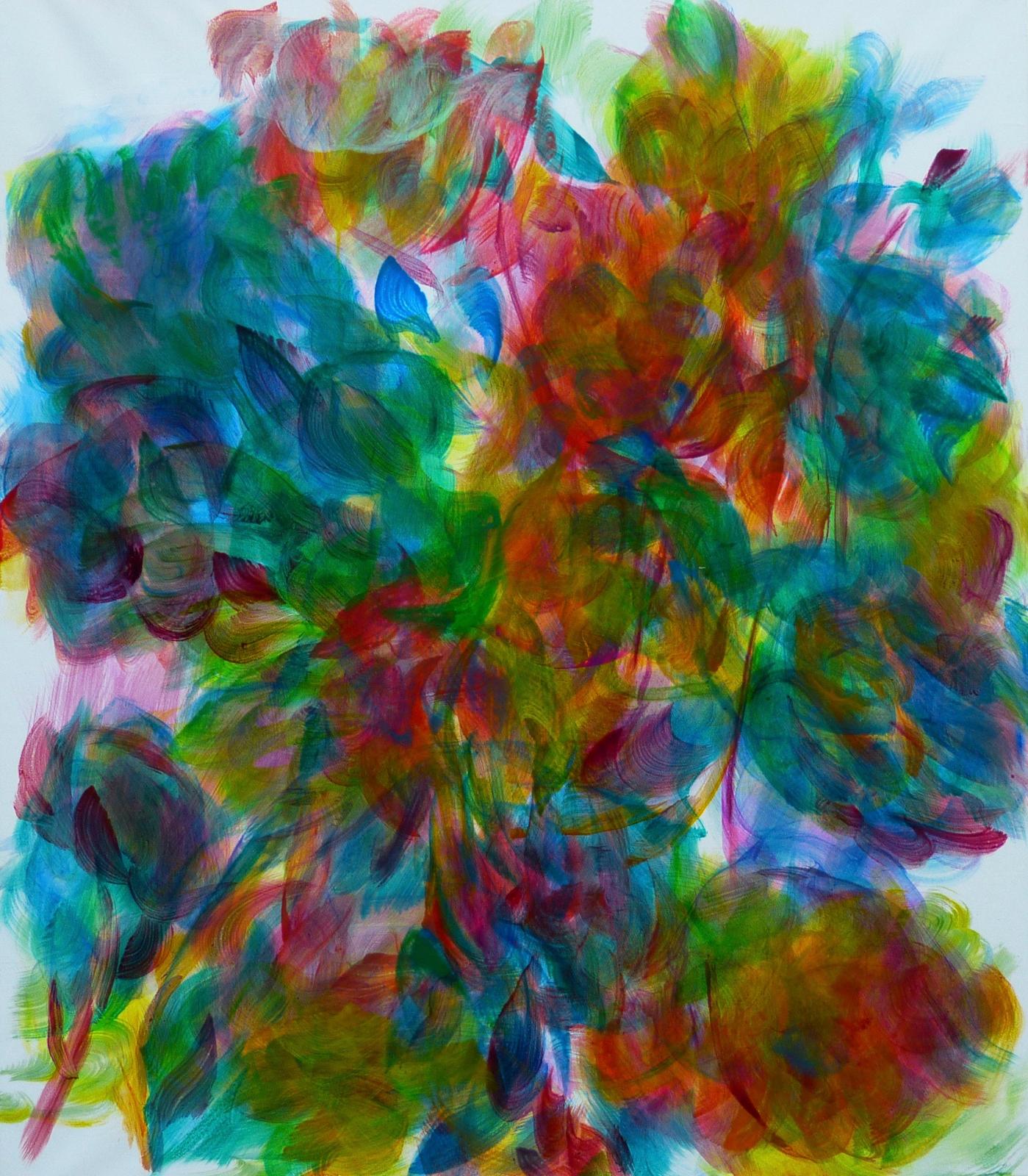 Hanspeter Münch, Frühling,  2/2019, Acryl auf Leinwand, 155 x 135cm
