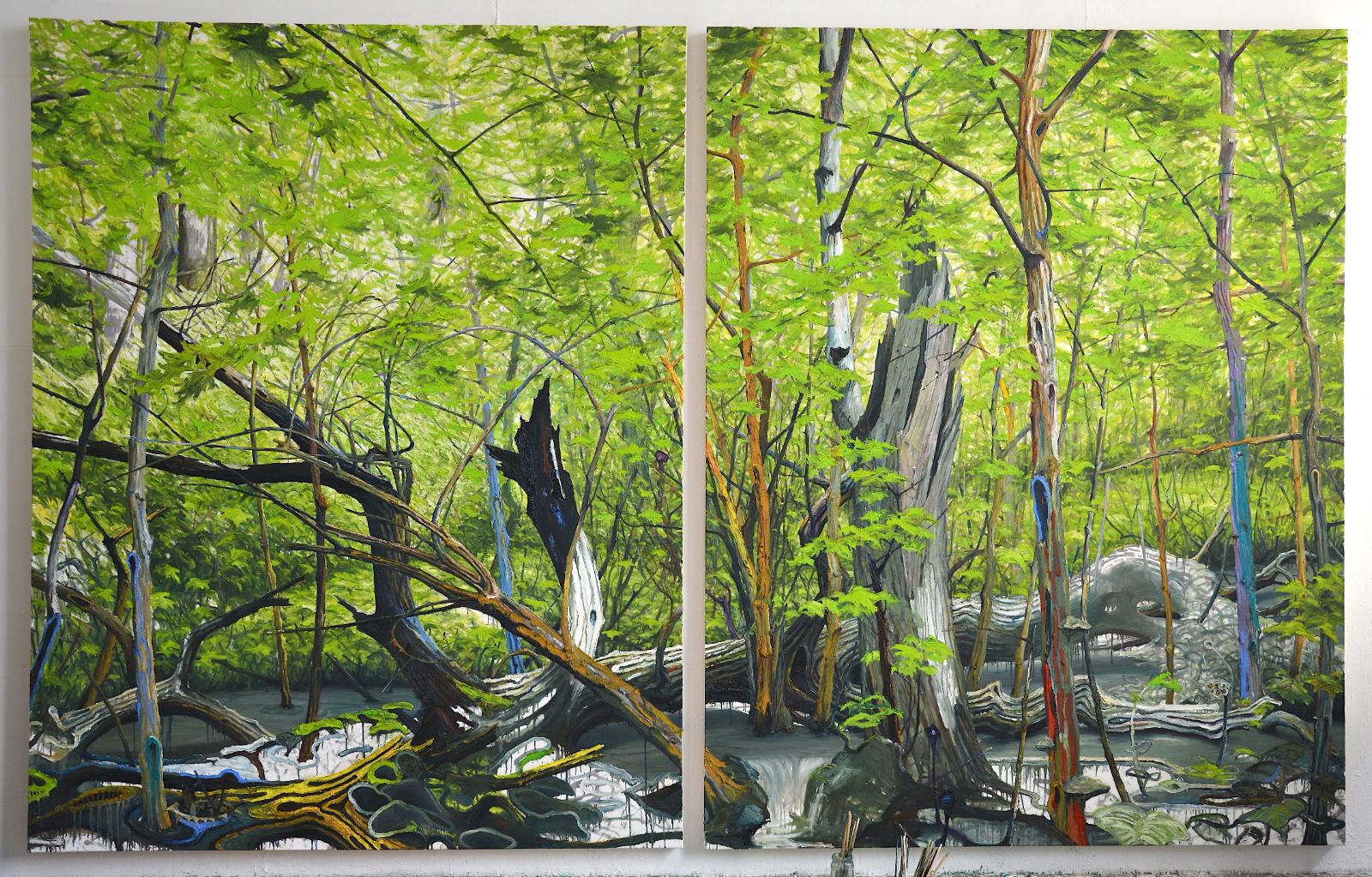 Helge Hommes, Caspa schon wieder ohne Kompass im Morgenland, 2015, Öl auf Leinwand, 280 cm x 450 cm,Preis auf Anfrage, Galerie Cyprian Brenner, LONGSTREET ART SHOP