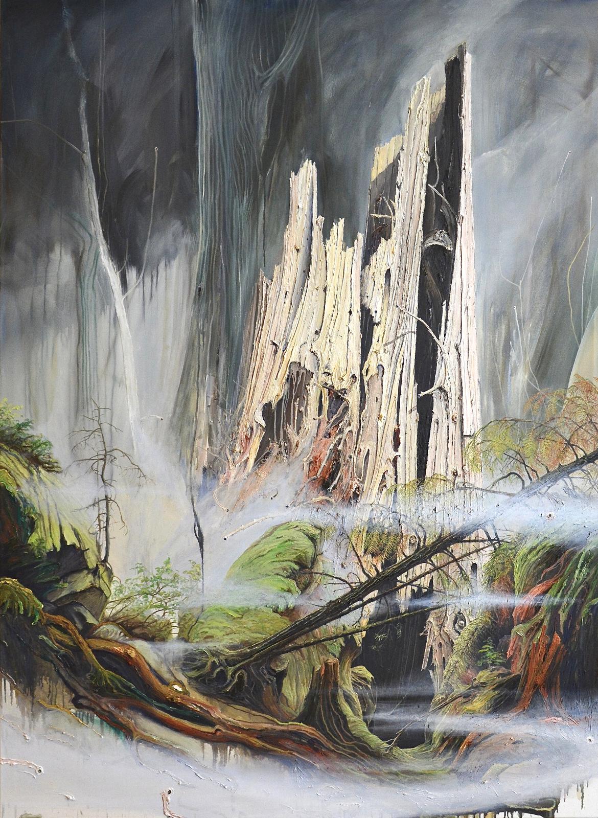 Helge Hommes, Der Königsstuhl, 2017, Öl auf Leinwand, 230 cm x 170 cm, Galerie Cyprian Brenner, LONGSTREET ART SHOP