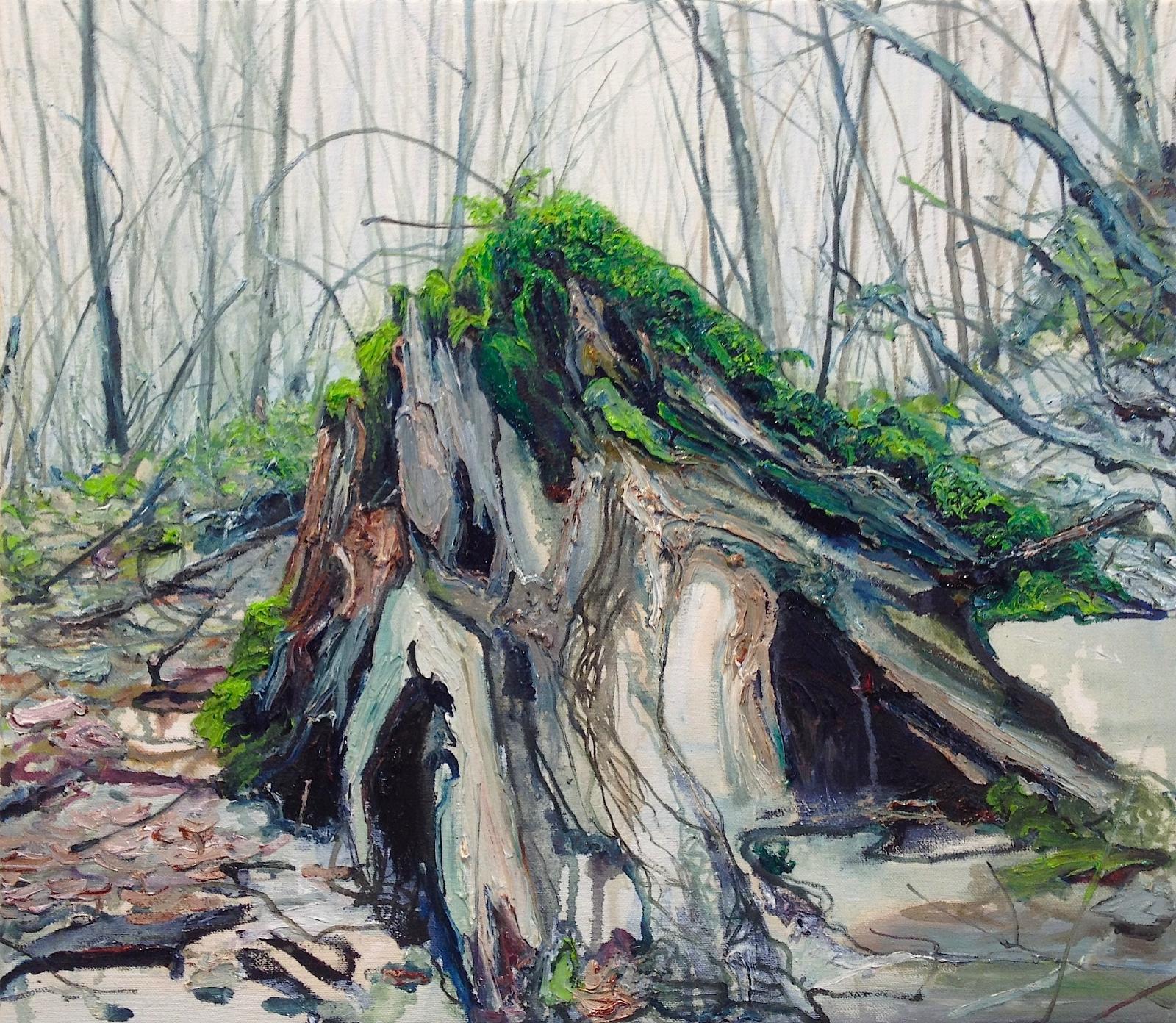 Helge Hommes, Erhebung im Mittelgebirge, 2016, Öl auf Leinwand, 48 cm x 55 cm, Galerie Cyprian Brenner, LONGSTREET ART SHOP