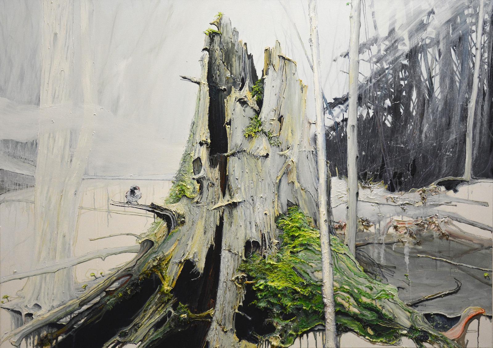 Helge Hommes, God is in the house ..., 2018, 2022, Öl auf Leinwand, 135 cm x 190 cm, Galerie Cyprian Brenner, LONGSTREET ART SHOP