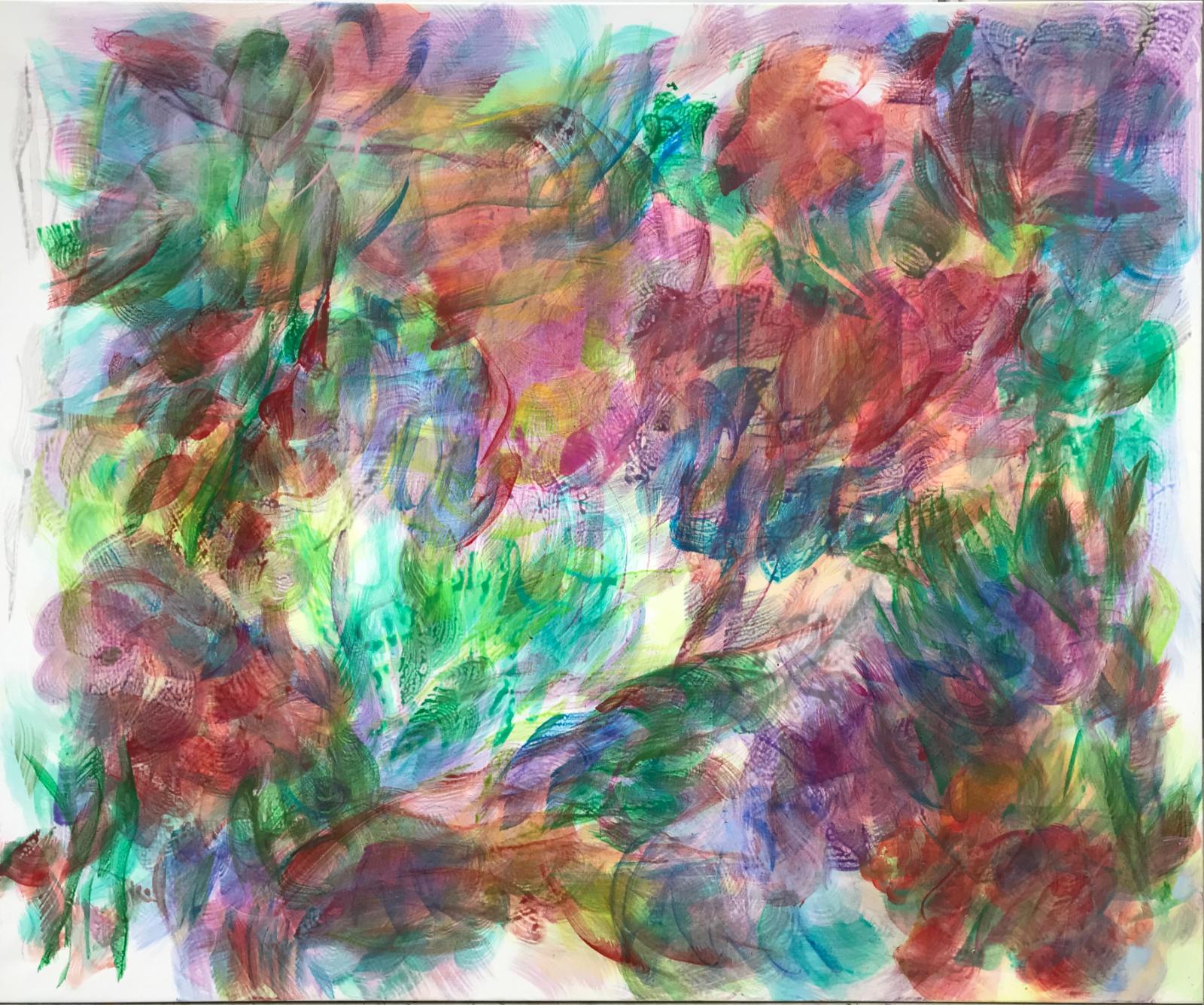 Hanspeter Münch, In the lost gardens of Heligan I,  9/2019, Acryl auf Leinwand, 150 x 180 cm