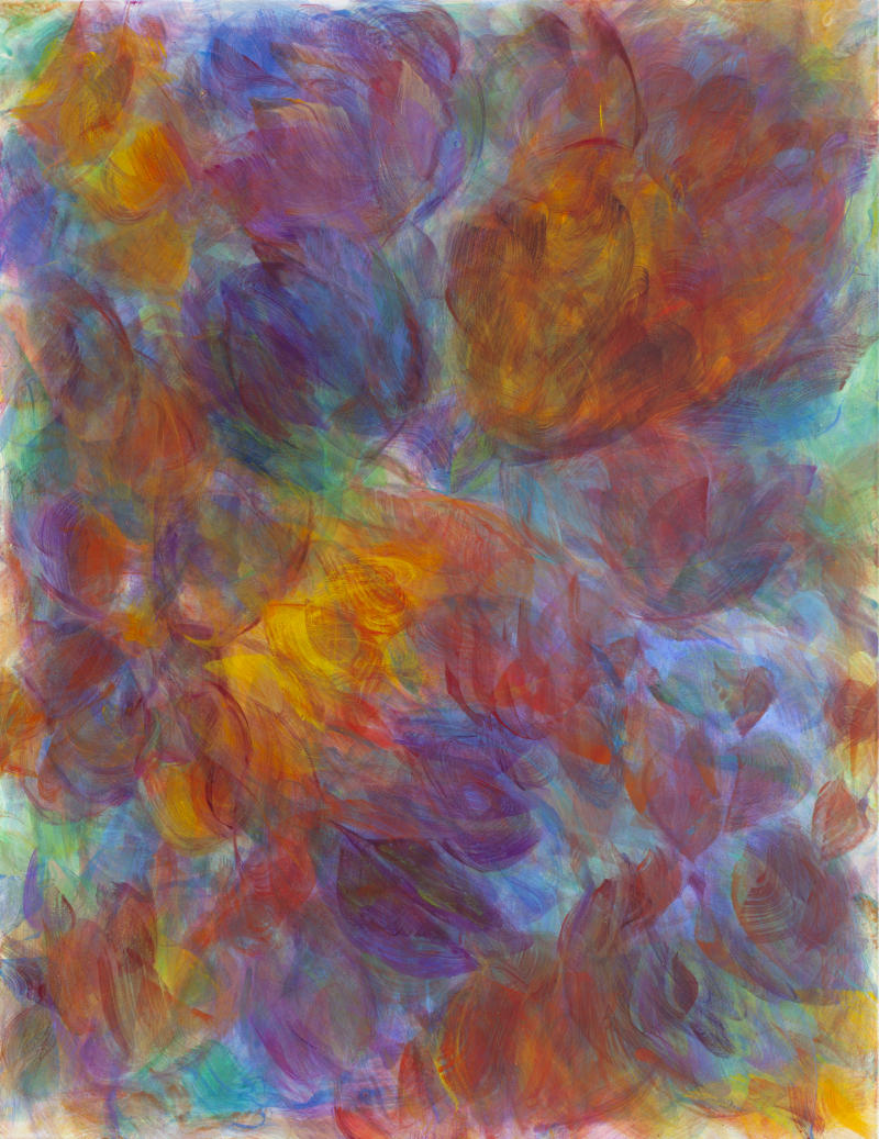 Hanspeter Münch, Les fleurs que tu m’as offert,  1/2017, Acryl auf Leinwand, 175x135cm
