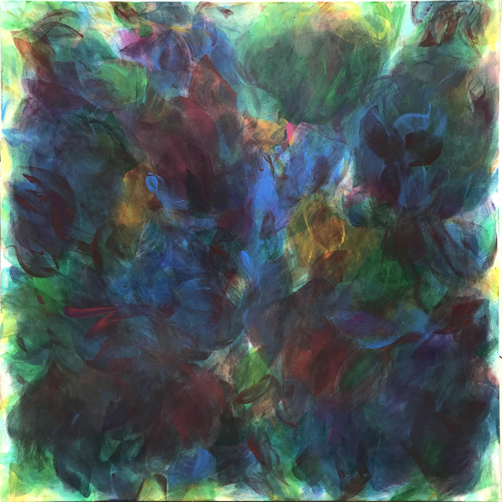 Hanspeter Münch, Nachtgedanke,  2/20,14/2019, Acryl auf Leinwand, 150x155cm
