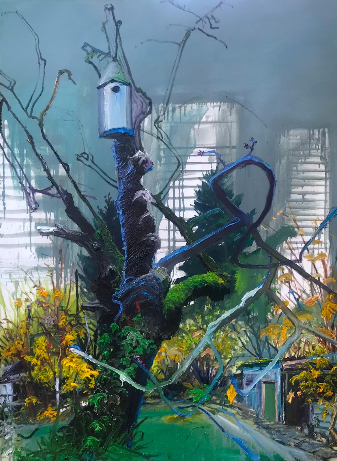 Helge Hommes, stille Riesen, 2019, Öl auf Leinwand, 150 x 110 cm