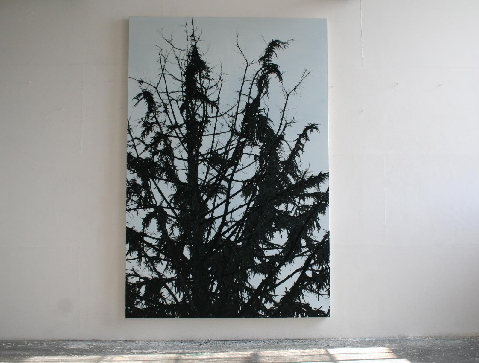 Helge Hommes, INTO THE TREES, 2005, Öl auf Leinwand, 300 x 200 cm