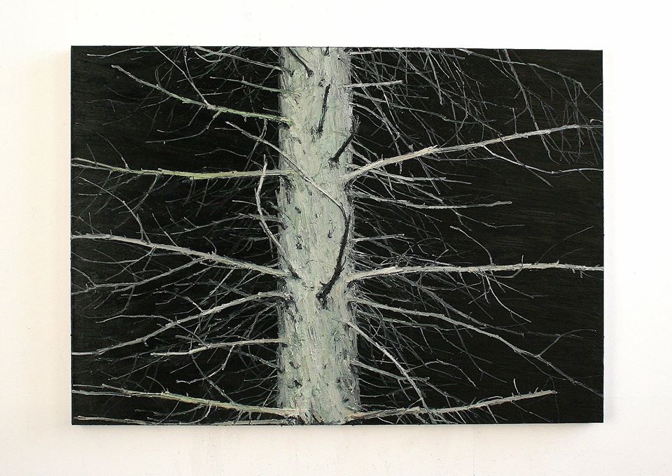 Helge Hommes, into the trees, 2006, Öl auf Leinwand, 120 x 170 cm