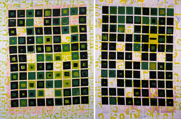 Regina Baumhauer, Open Letter, 1999/2000, je 174 x 138cm,  bar010de