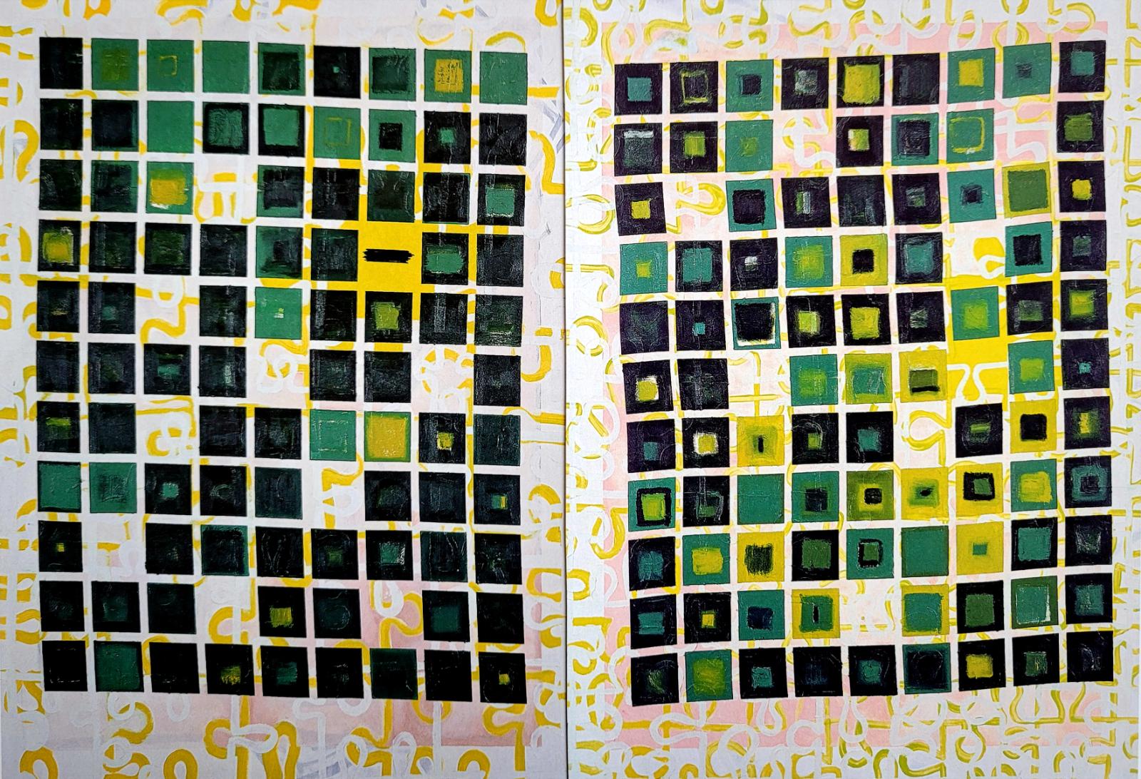 Regina Baumhauer, open letter, Diptychon, 1999 2000, 174 cm x 276 cm, bar010de, SüdWestGalerie