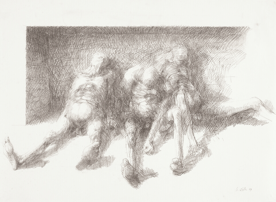 Roland Dörfler, ohne Titel, 1974, Bleistift,
63 x 90 cm