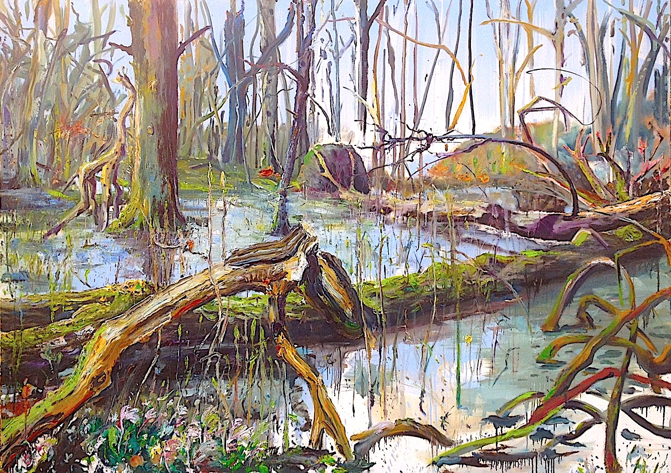 Saxana, ELDENA, plein air 2018, Öl auf Leinwand, 180 x 250 cm